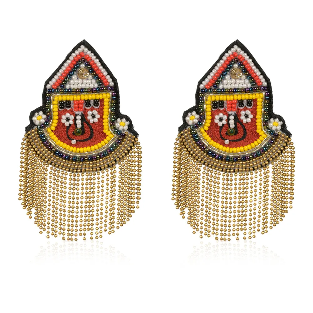 Jagganath Embroidered Earring