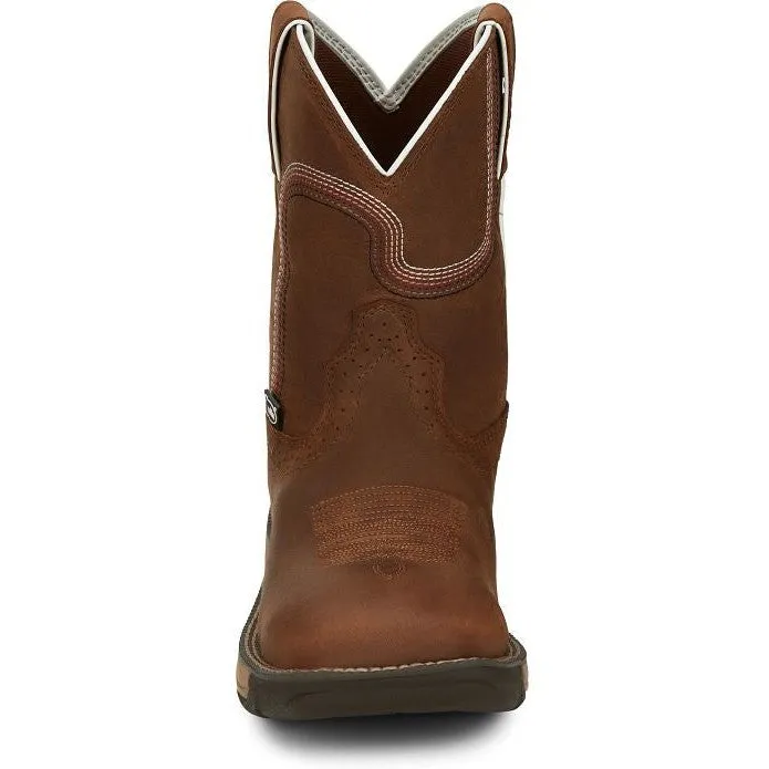 Justin Women's Rush 8" Waterproof Western Work Boot -Brown- SE4359