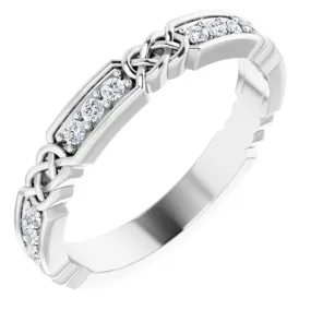 Kenla Round Moissanite or Diamond 3/4 Eternity 1/6 CTW Wedding & Anniversary Band