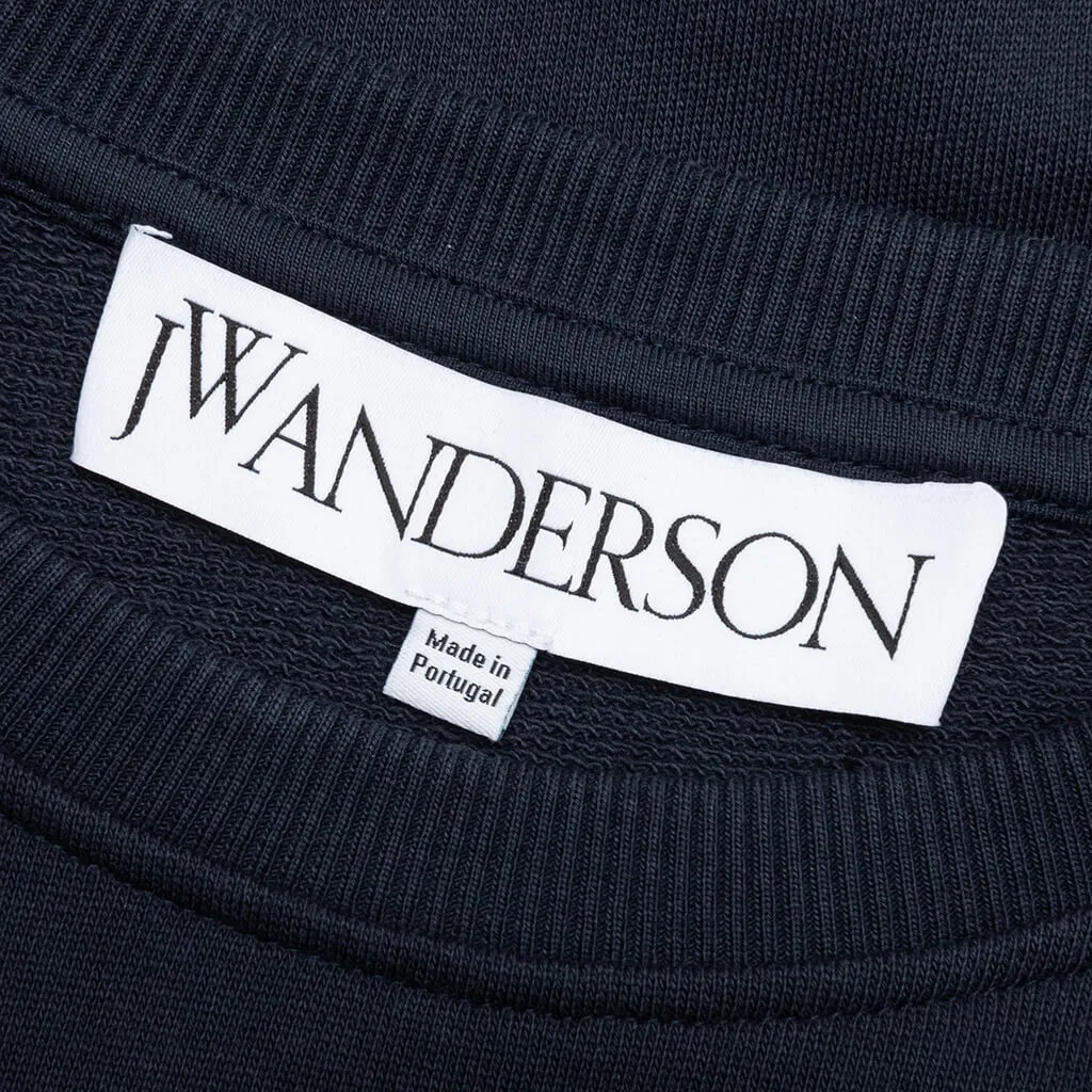 Logo Embroidery Sweatshirt - Navy