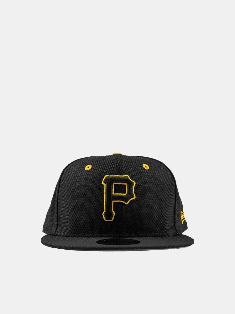 New Era 59FIFTY Pittsburgh Pirates Outline Poly-Mesh - Black / Yellow