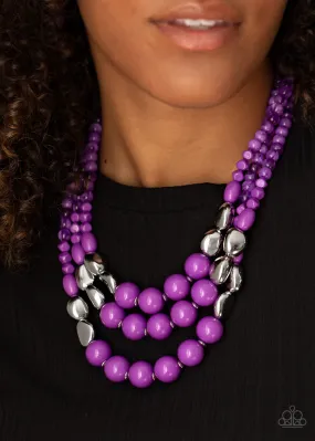 Paparazzi Necklace ~ Flamingo Flamboyance - Purple