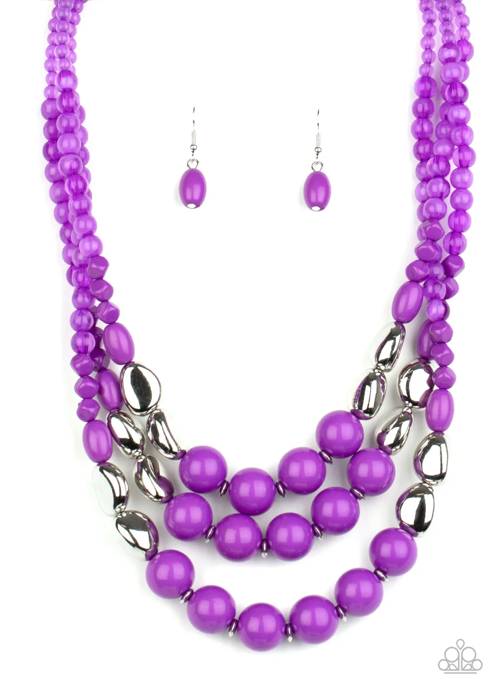 Paparazzi Necklace ~ Flamingo Flamboyance - Purple