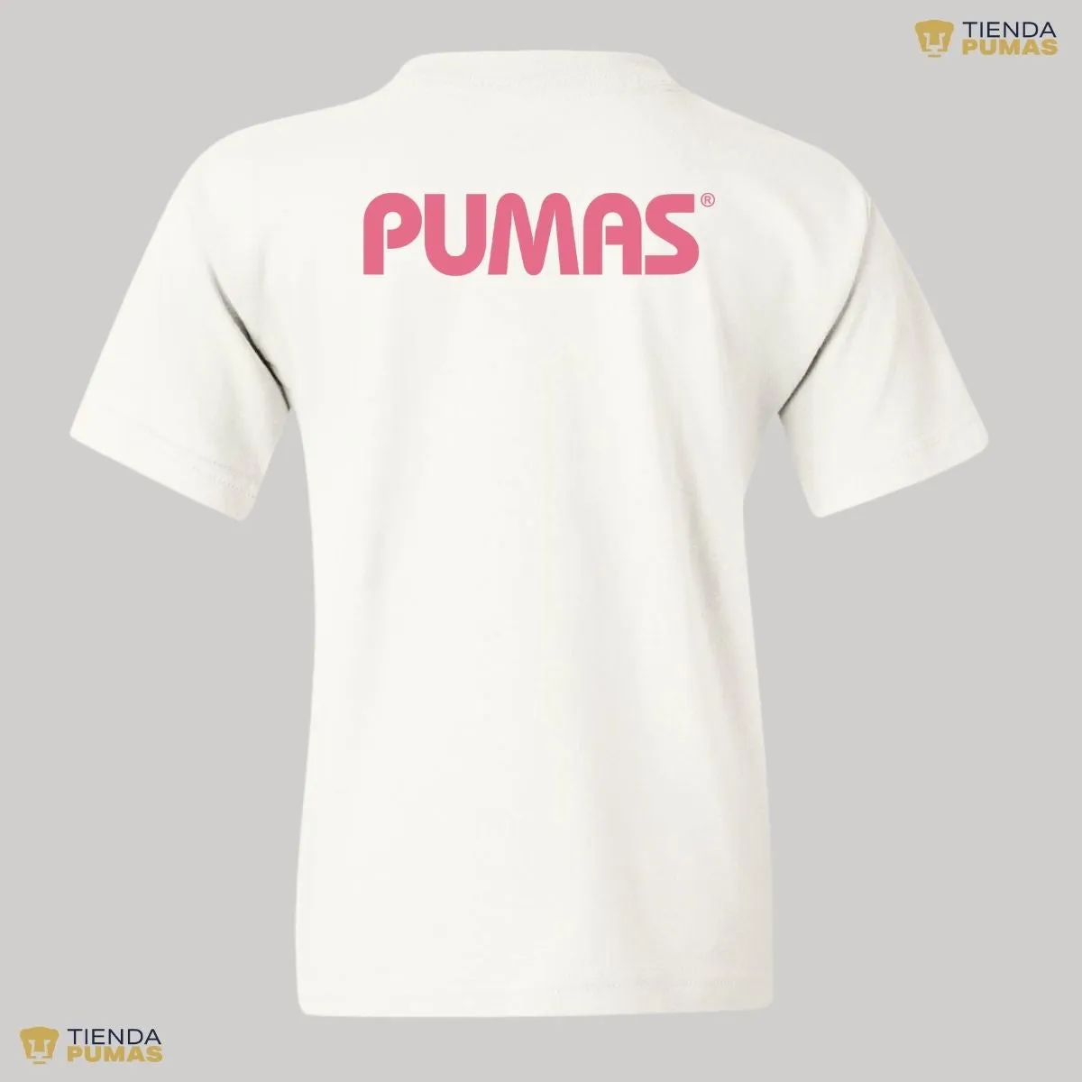 Playera Nios Pumas UNAM Logo Rosa