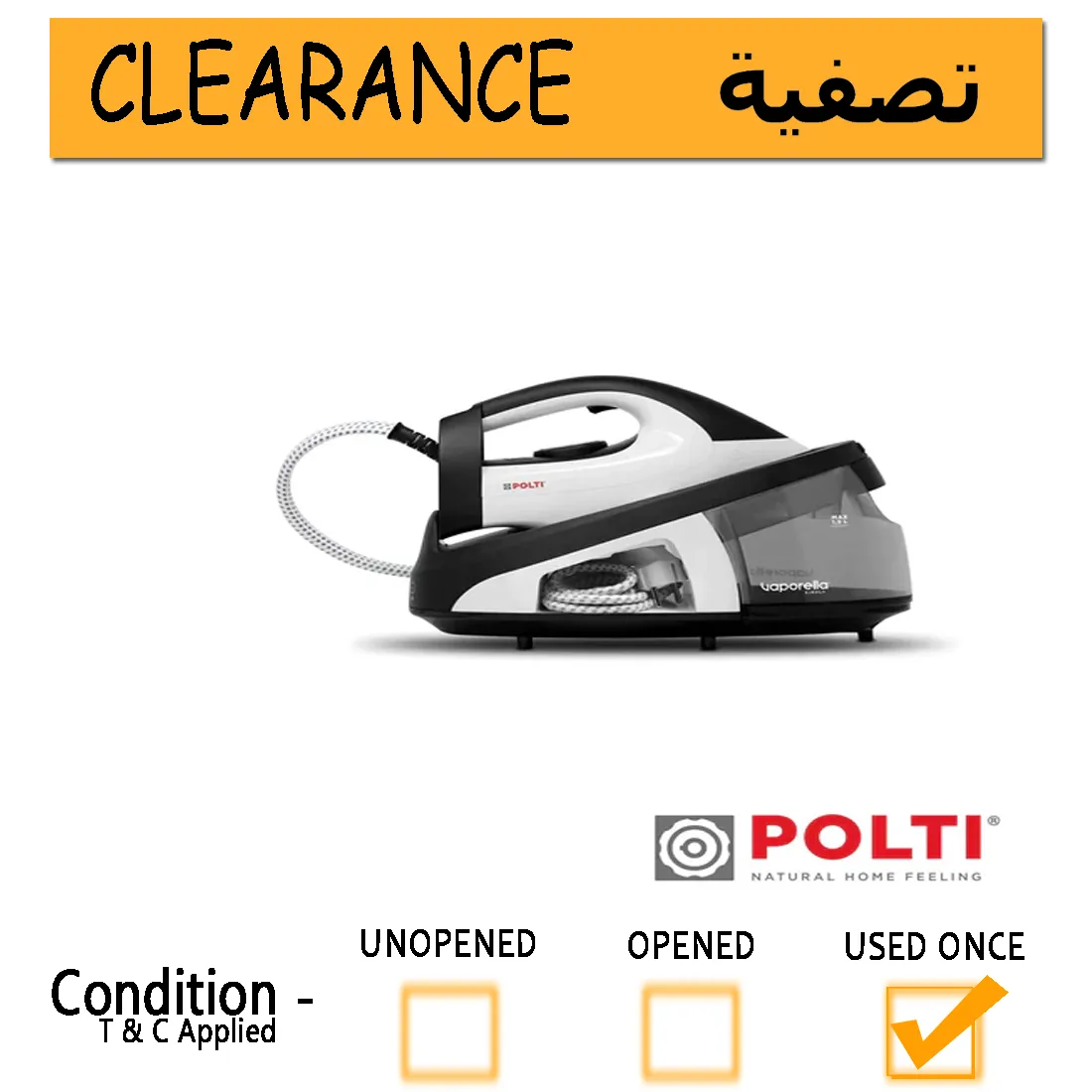 Polti Vaporella Simply VS20.20 Steam Generator Iron - Black/white- Clearance