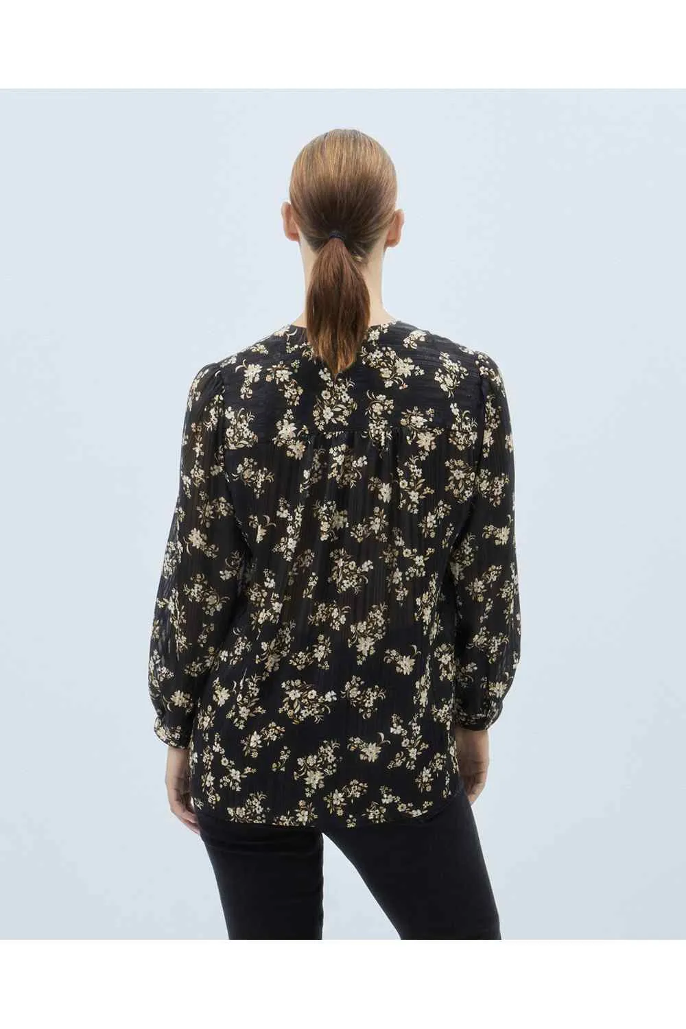 Print Blouse - Black