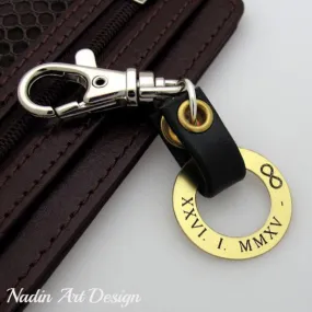 Roman Numeral Keychain - Anniversary Gift For Men