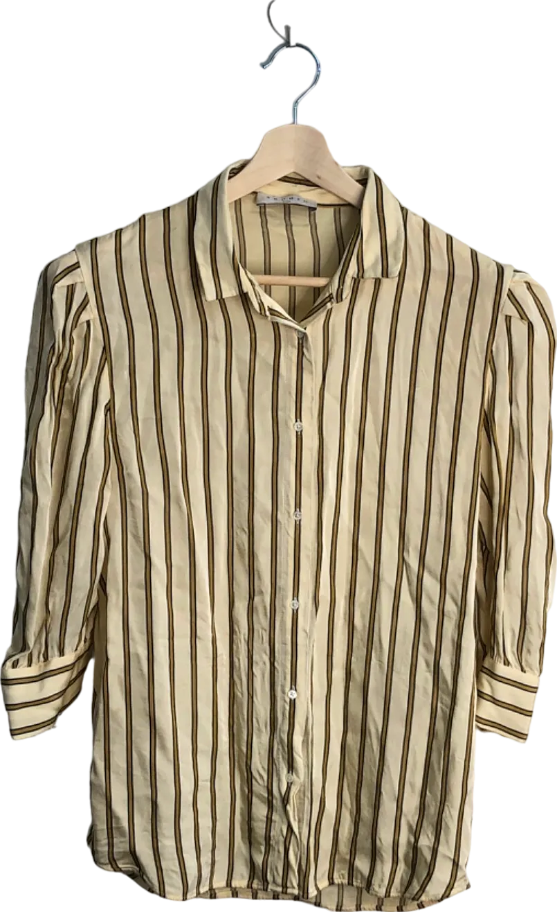 Sandro Beige Striped Shirt UK 12