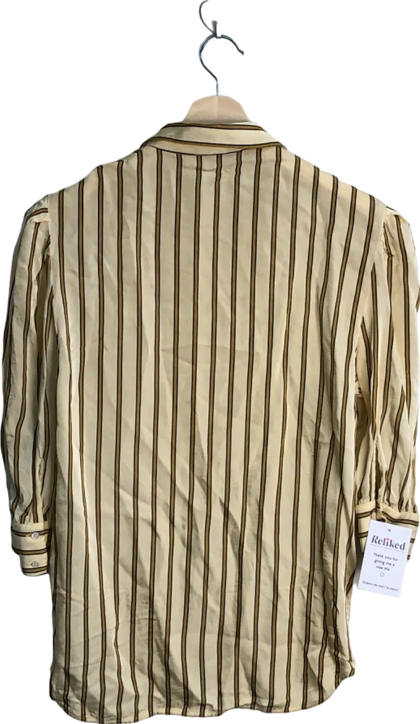 Sandro Beige Striped Shirt UK 12