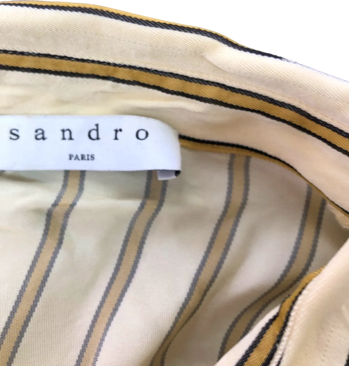 Sandro Beige Striped Shirt UK 12