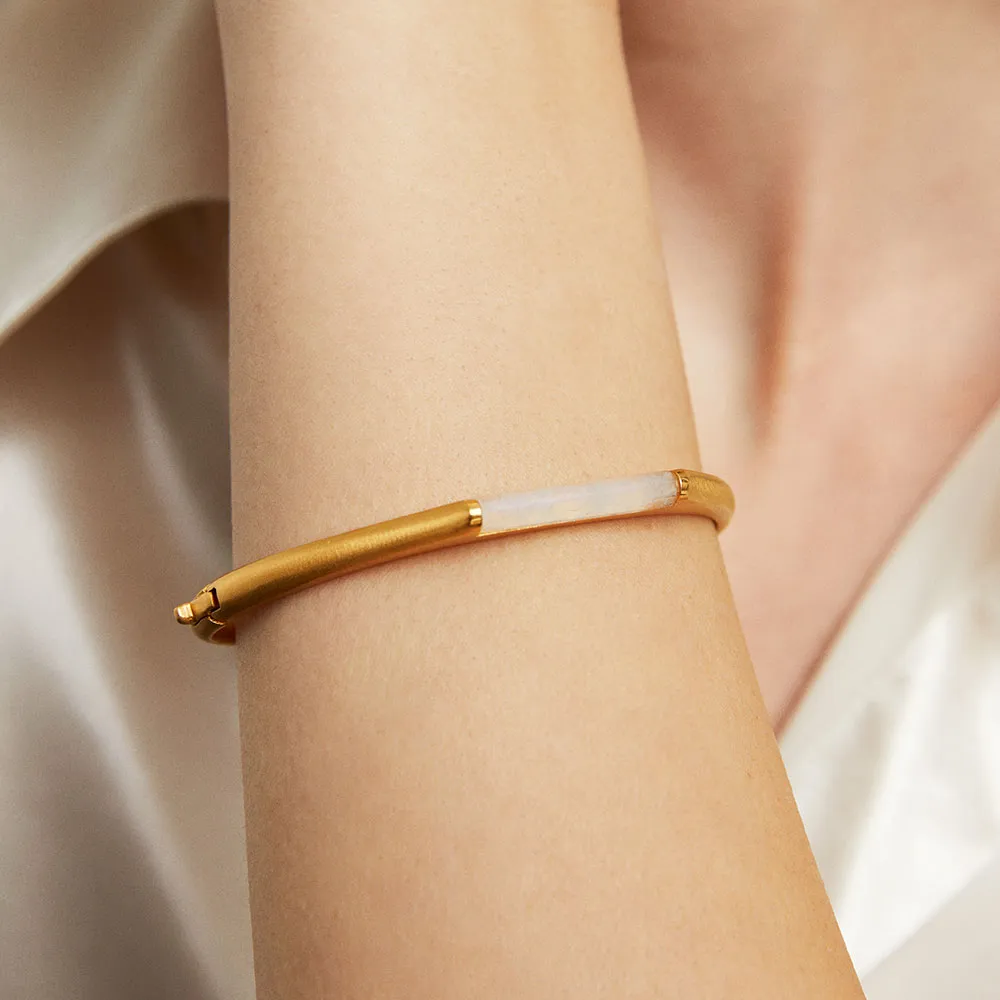 Signature Revival Hinge Gemstone Bangle