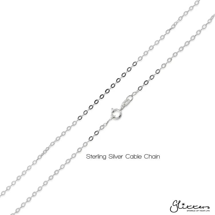 Sterling Silver CZ Paved Three Half Stars Women's Necklace