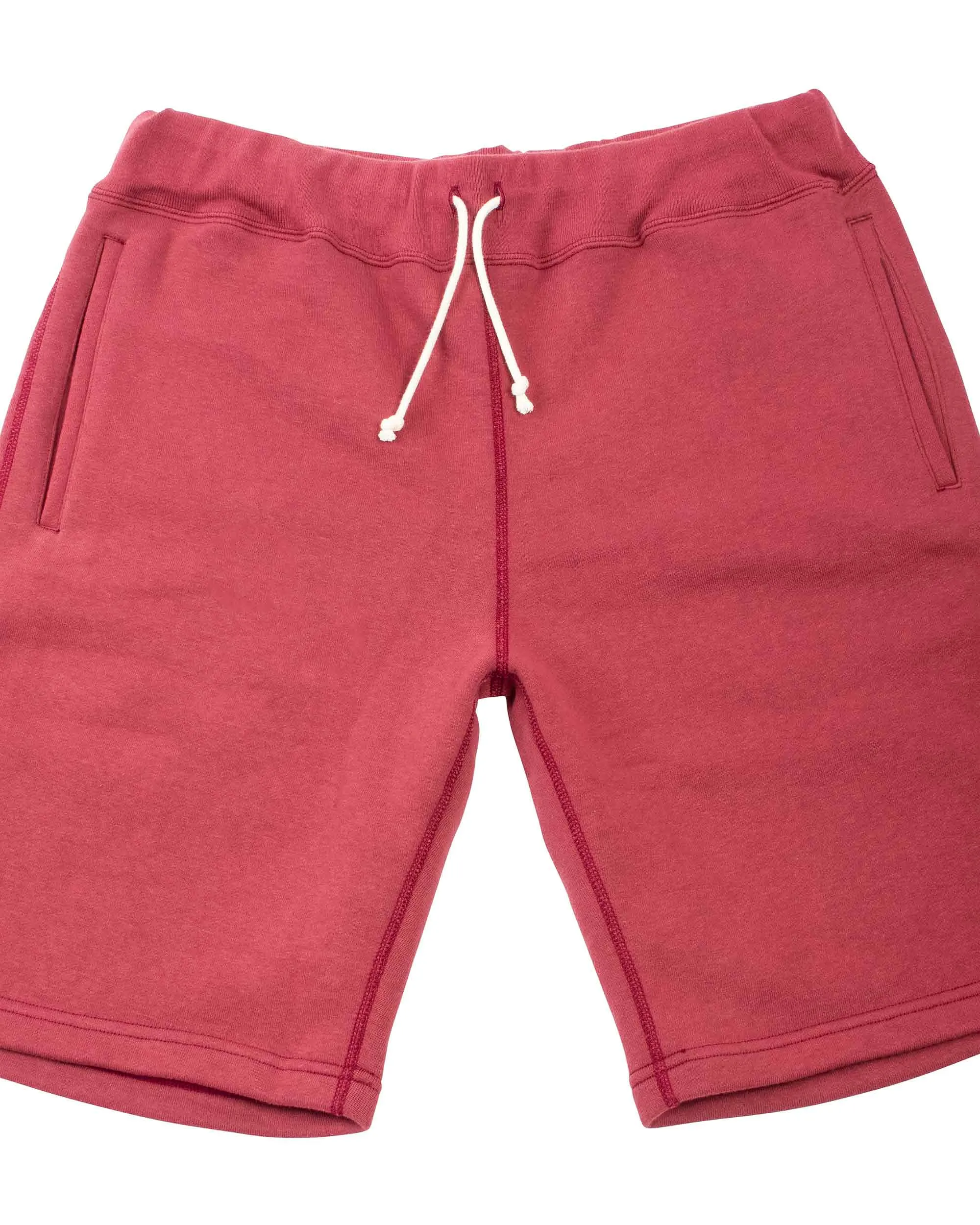 The Real McCoy's MC21019 9oz. Loopwheel Sweatshorts Maroon