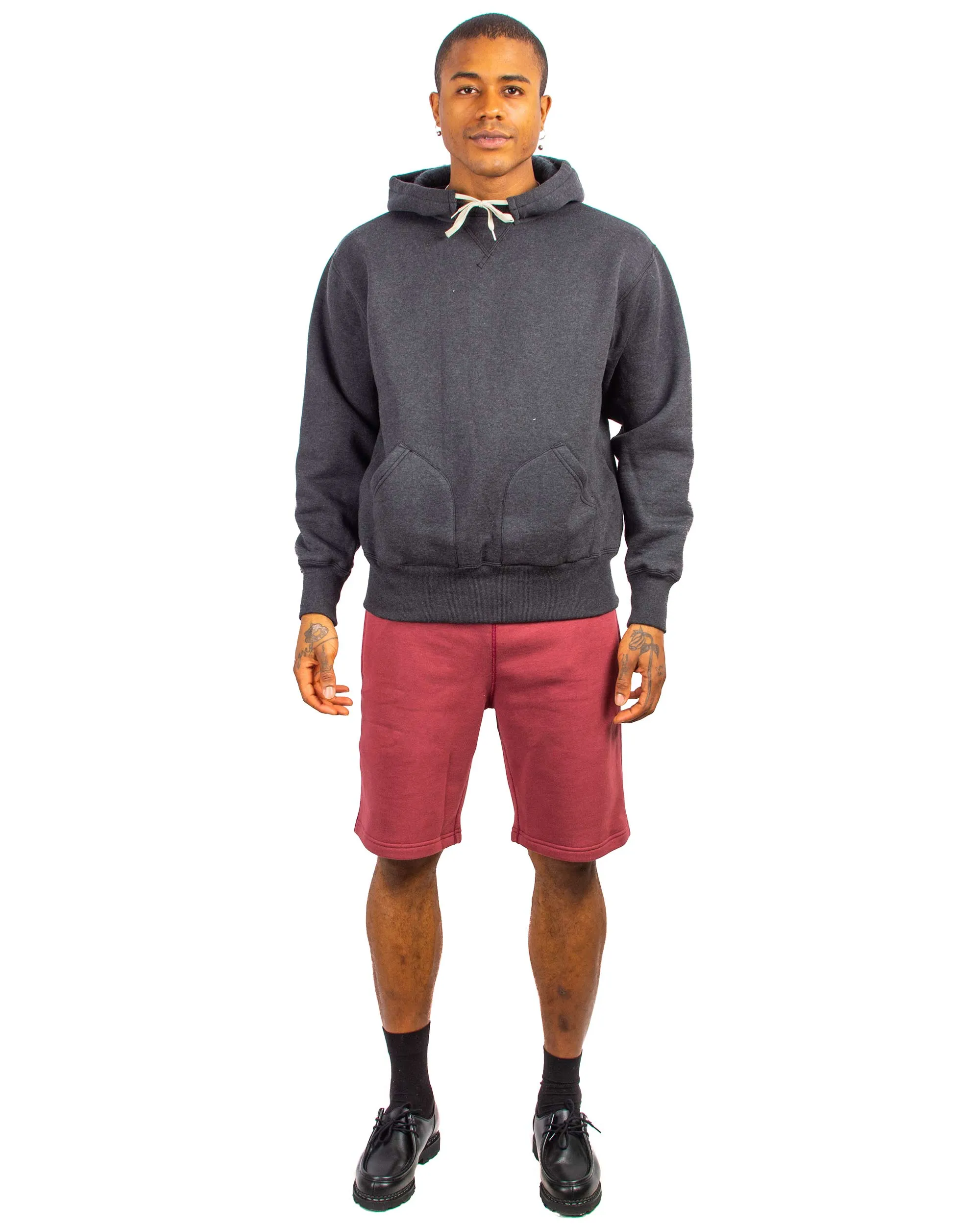 The Real McCoy's MC21019 9oz. Loopwheel Sweatshorts Maroon