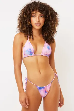 Tia Floral Triangle Bikini Top - Watercolor Floral