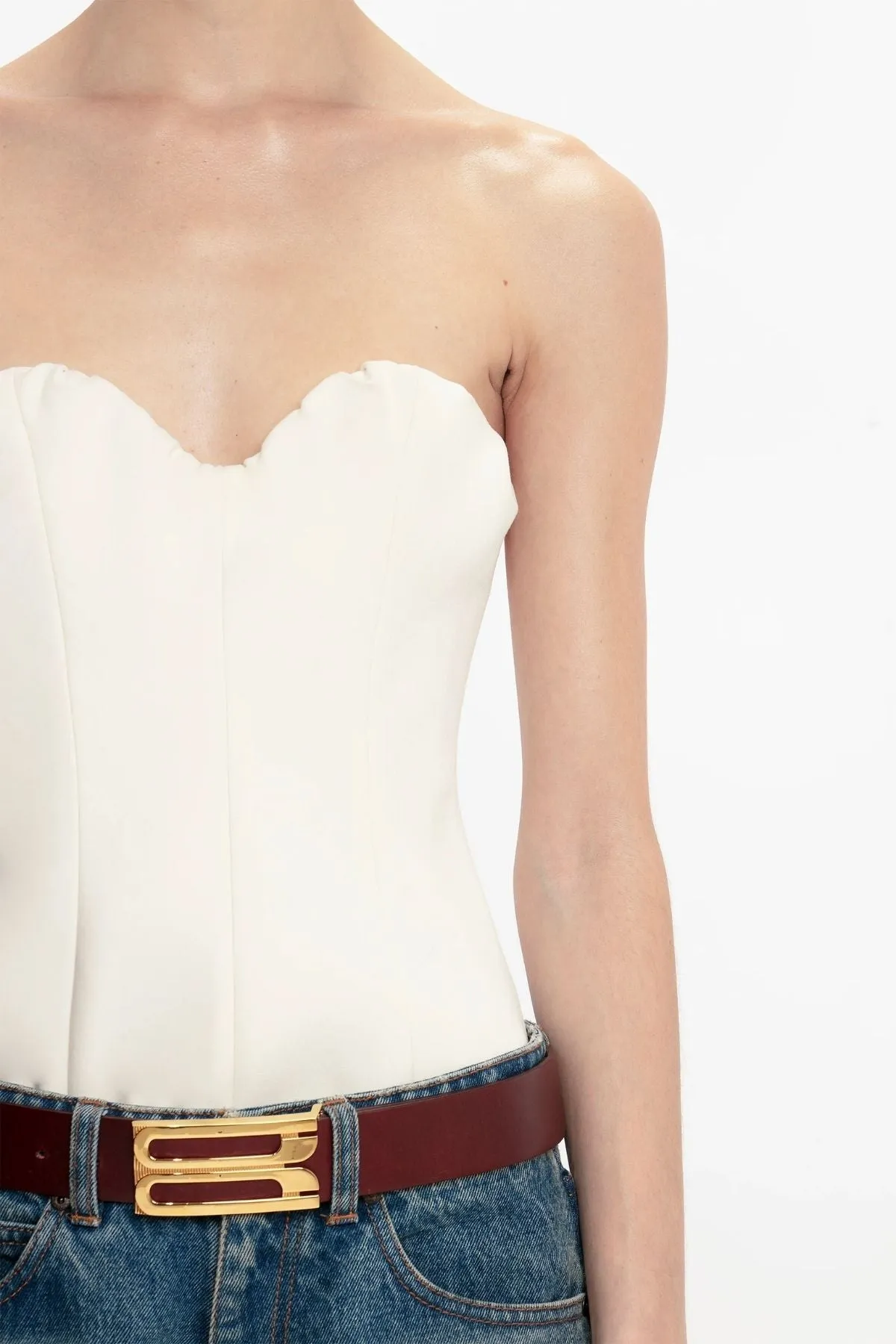 Victoria Beckham Corset Top - Antique White