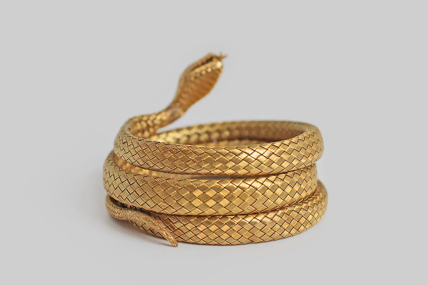 Victorian Era Woven Snake Bracelet