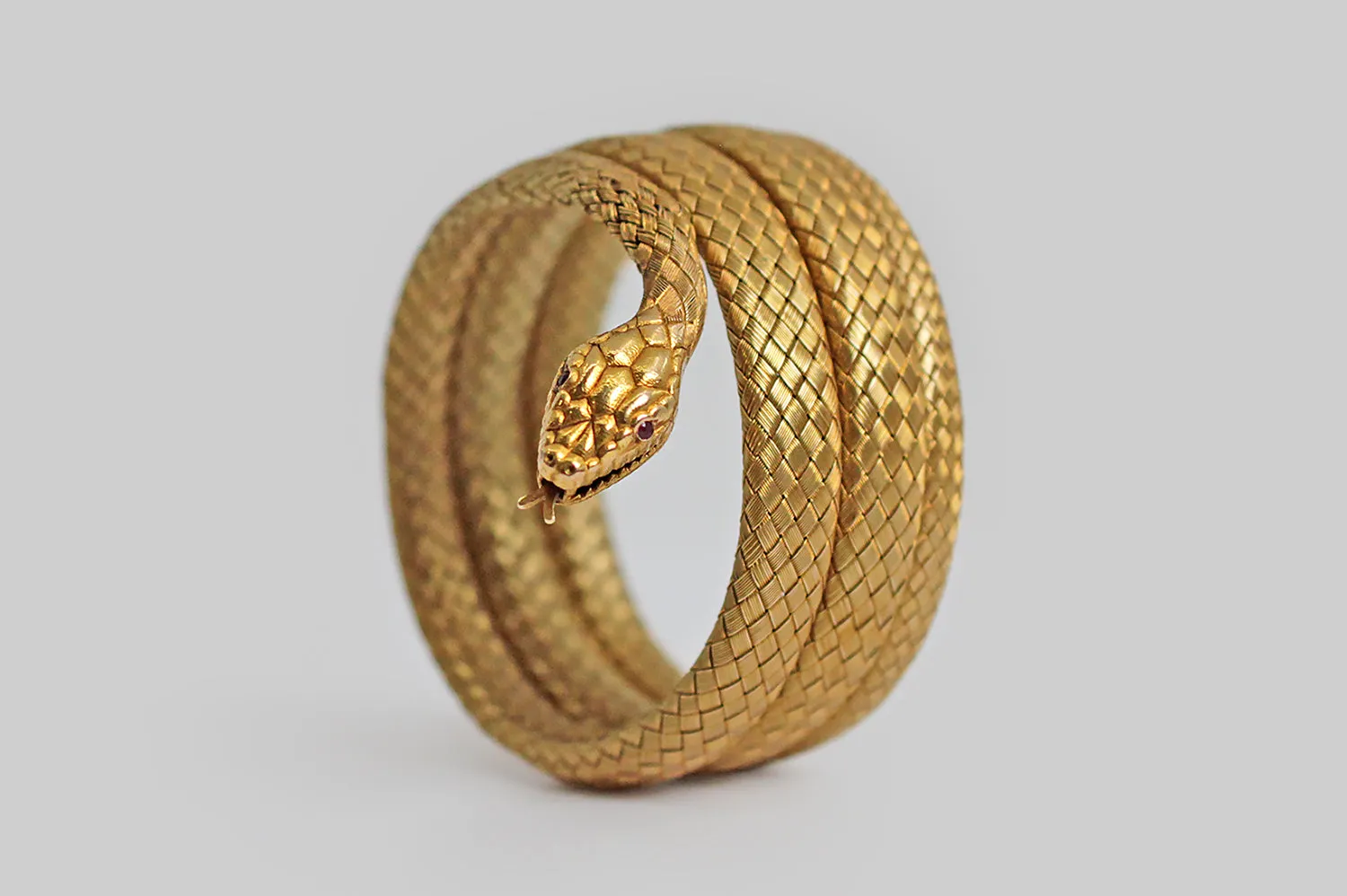 Victorian Era Woven Snake Bracelet