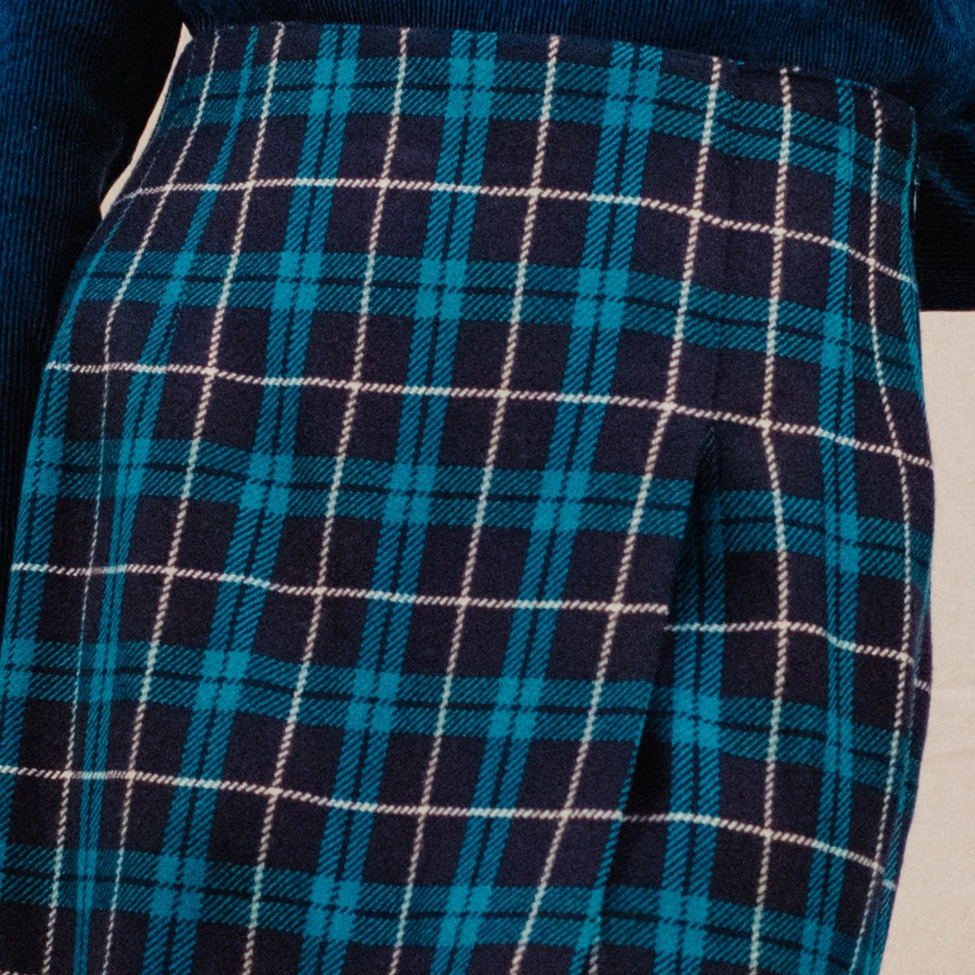 Vintage GIANNI Plaid Faux Wrap Wool Skirt (S)