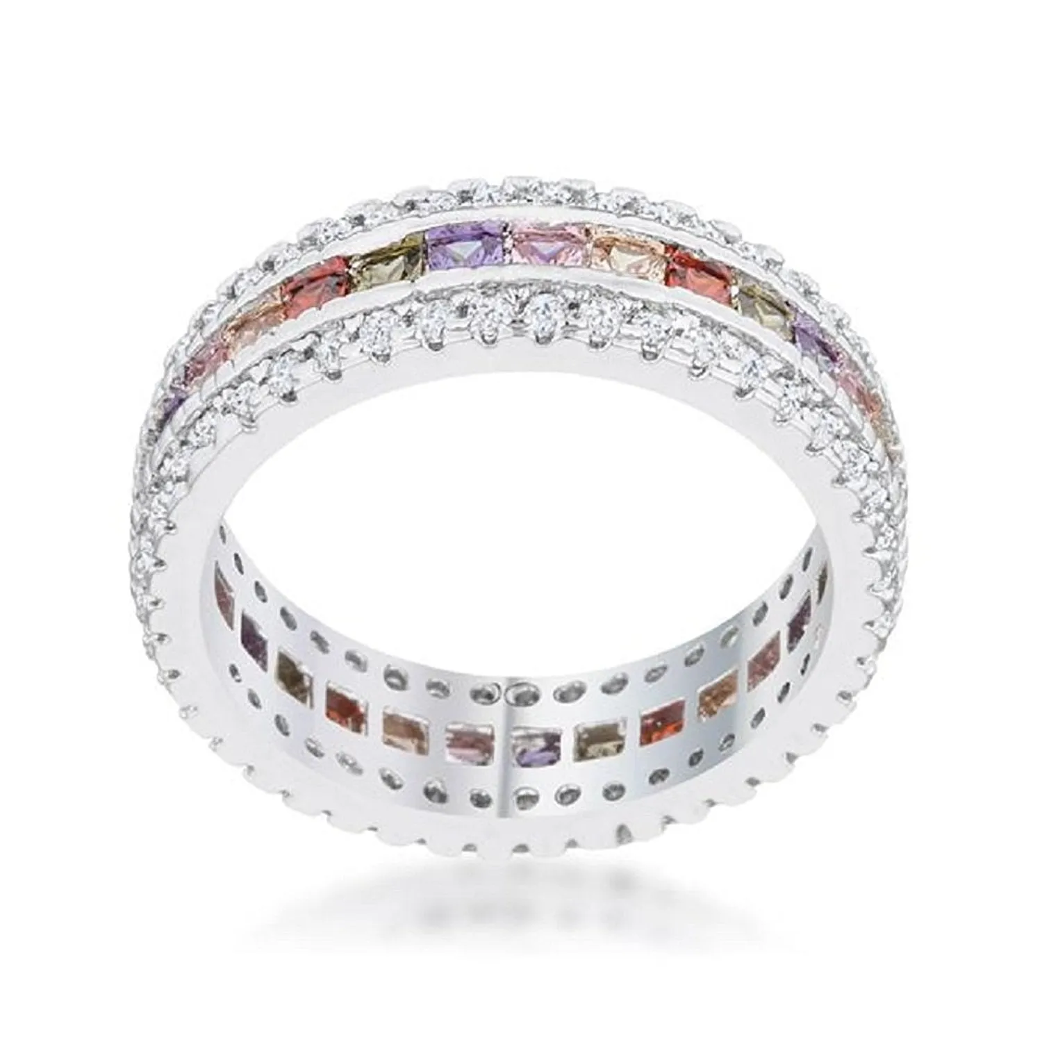 WildKlass 1.75ct Multicolor CZ Classic Band Ring