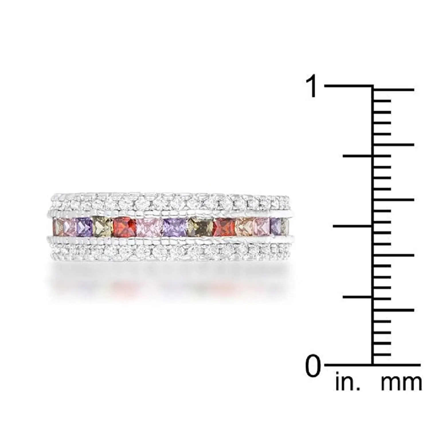 WildKlass 1.75ct Multicolor CZ Classic Band Ring