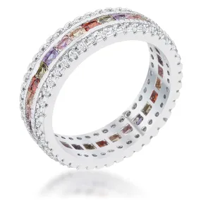 WildKlass 1.75ct Multicolor CZ Classic Band Ring