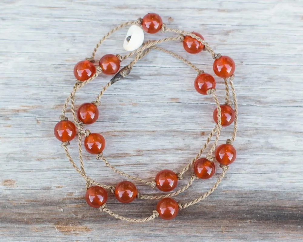 Wrap-0590-Carnelian Round Medium