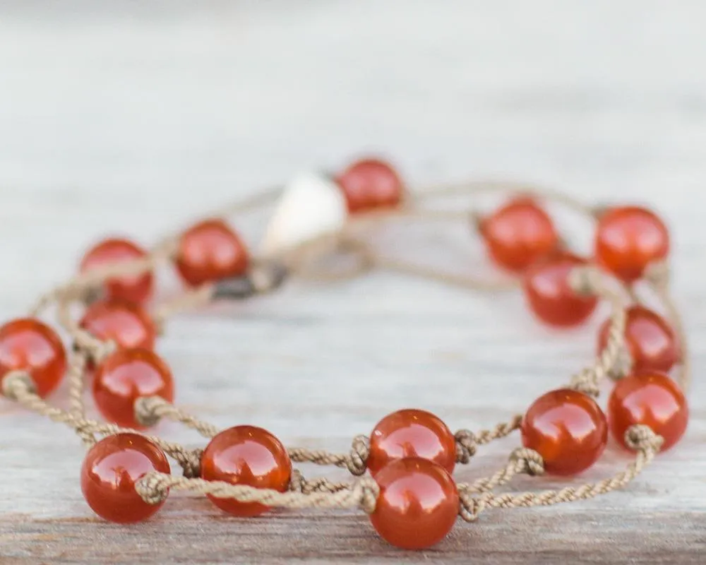 Wrap-0590-Carnelian Round Medium